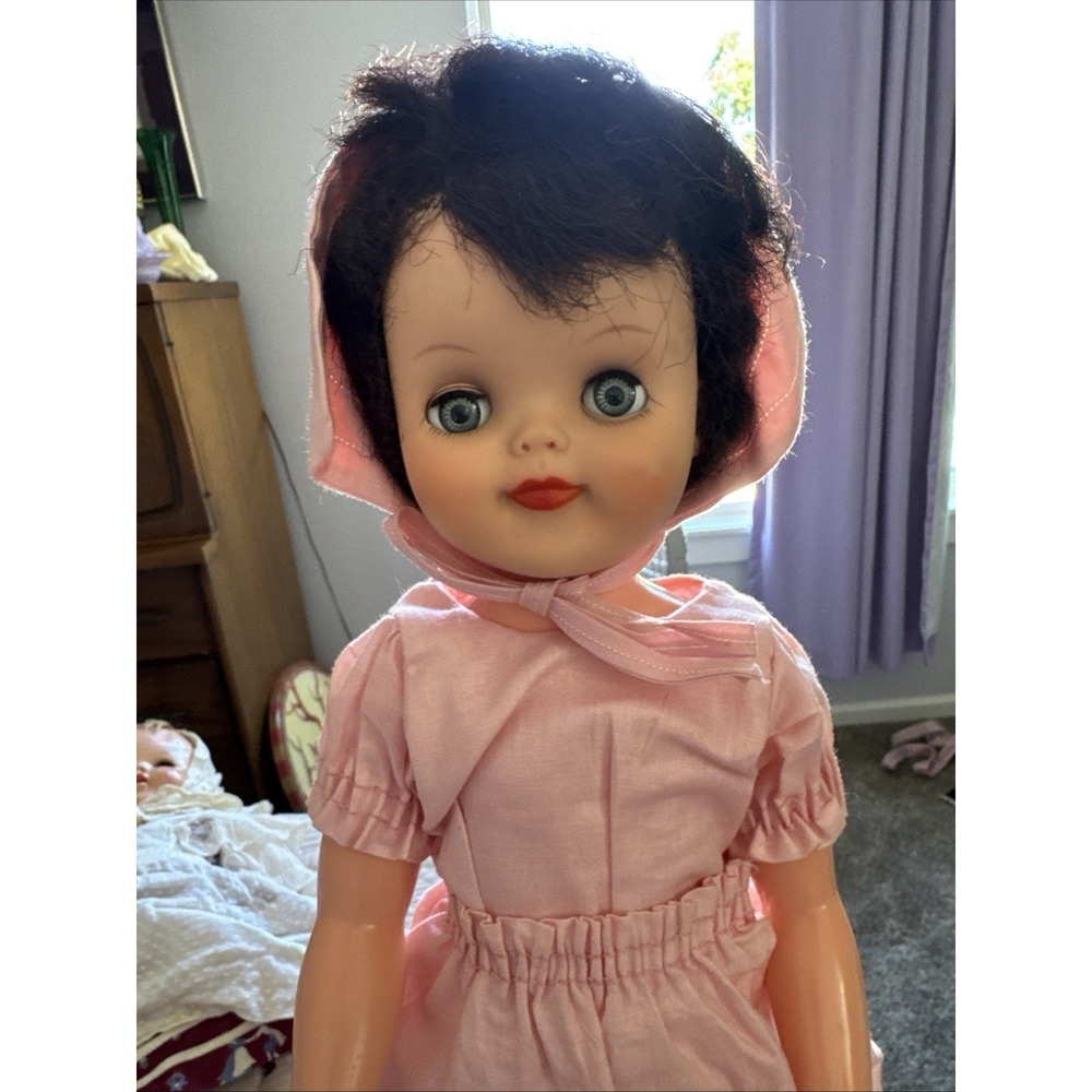 Vintage Horsman Doll 19" Plastic Body Rubber Face 1950's?